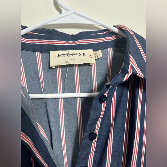 The Tobie Button-Front Pleated Shirt Dress by Exquise - Picture 4 of 7